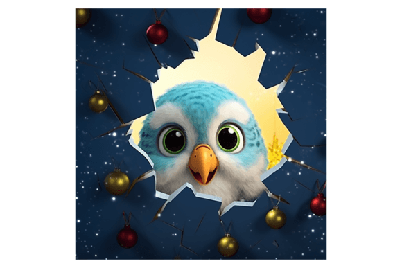 Christmas Budgerigar Broken Wall 1: A Designer's Review of Seasonal Illustrations