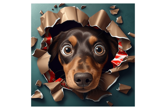 Christmas Dacshund Broken Wall 1 Review