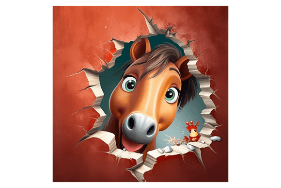 Christmas Horse Broken Wall 1: A Practical Review for Crafters and Illustrations