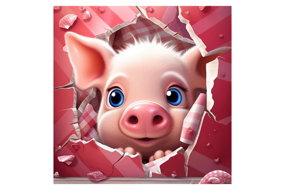 Christmas Pig Broken Wall 1: A Designer's Review of Festive Illustrations