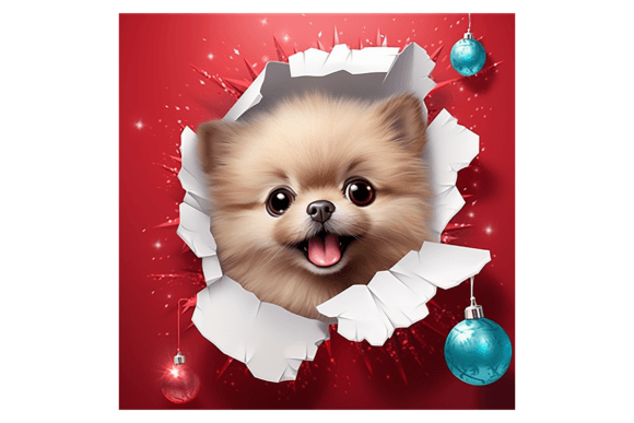 Christmas Pomeranian Broken Wall 1: A Practical Review for Illustrations Sellers