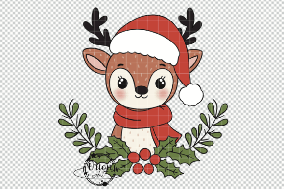 Christmas Reindeer Clipart PNG for Modern Illustrations