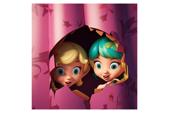 Christmas Sugarplum Fairies Broken Wall Illustrations