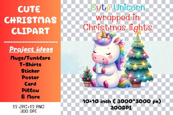 Cute Unicorn Wrapped in Christmas Lights Review