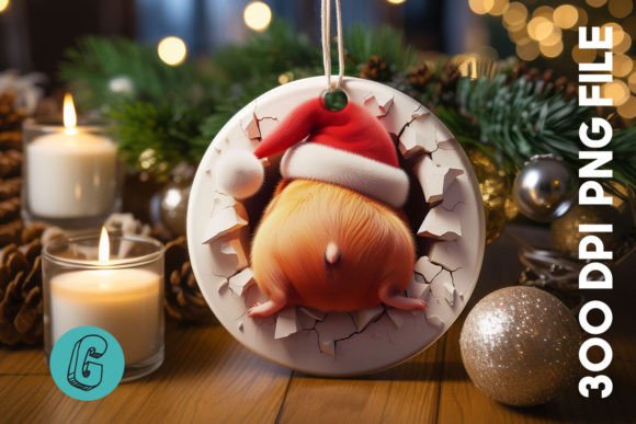 Guinea Pig Christmas Ornament Back 07: A Designer's Review of Seasonal Illustrations