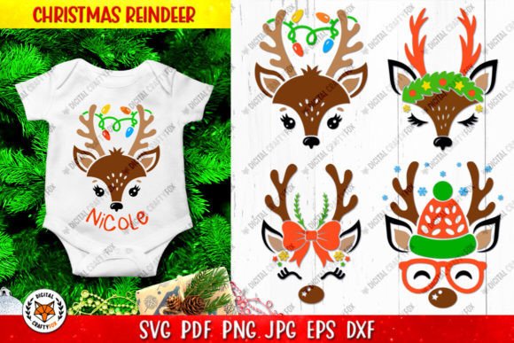 Reindeer SVG, Christmas Deer Face SVG Review for Illustrations