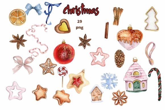 Set of Elements for Christmas: Fresh Illustrations for Modern Publishing