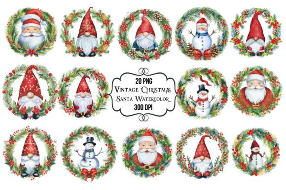 Vintage Christmas Santa Watercolor: A Review for Small Business Branding
