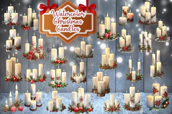 Watercolor Christmas Candles: A Review for Modern Illustrations