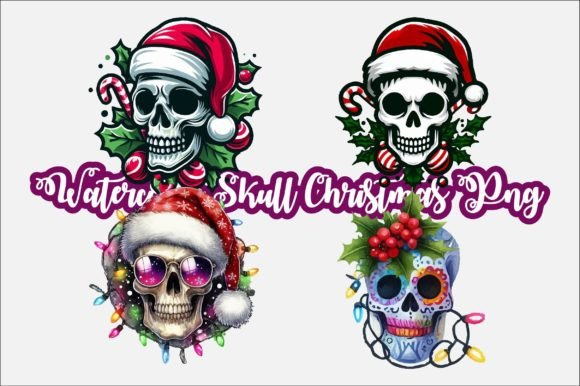 Watercolor Skull Christmas PNG Sublimati: A Designer's Review